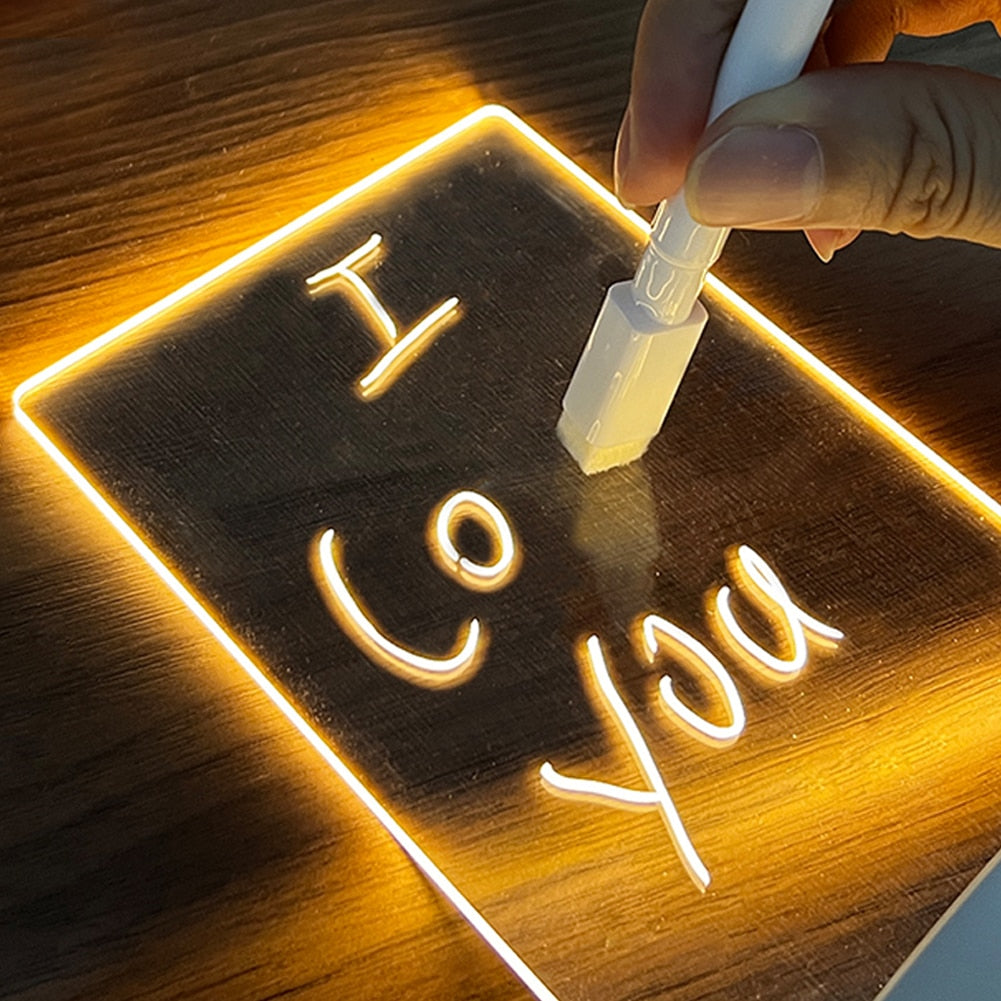 LED Night Light Note Board